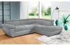 Rohová sedacia súprava Speedway, svetlo šedá látka, pravý roh