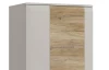 Vysoká vitrína Romy, šedá/dub