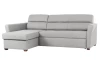 Rohová sedacia súprava Livia, svetlo šedá látka, ľavý roh