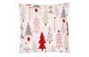 Dekoračná obliečka na vankúš Vianočné stromčeky 45x45 cm, biely