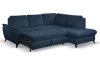 Rohová sedacia  súprava Geneva, oceánská modrá látka, pravý roh