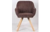 Jedálenská stolička Chrissy, nugátovo hnedá vintage látka