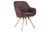 Jedálenská stolička Chrissy, nugátovo hnedá vintage látka