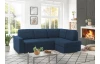 Rohová sedacia  súprava Stilo, tmavo modrá látka, pravý roh