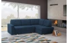 Rohová sedacia  súprava Stilo, tmavo modrá látka, pravý roh