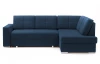 Rohová sedacia  súprava Stilo, tmavo modrá látka, pravý roh