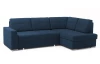 Rohová sedacia  súprava Stilo, tmavo modrá látka, pravý roh