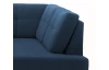 Rohová sedacia  súprava Stilo, tmavo modrá látka, pravý roh