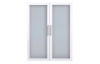Sada sklenených dverí (2 ks) Calvia, biela