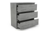 Zásuvková komoda Carlos 753S, šedý beton, výška 80 cm