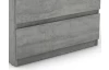 Zásuvková komoda Carlos 753S, šedý beton, výška 80 cm