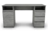 Písací stôl so 3 zásuvkami Carlos, šedý beton