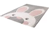 Detský koberec Diamond Kids 120x170 cm, šedý motív zajačik
