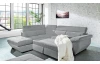 Rohová sedacia súprava Speedway, svetlo šedá látka, ľavý roh