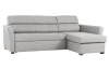 Rohová sedacia súprava Livia, svetlo šedá látka, pravý roh
