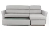 Rohová sedacia súprava Livia, svetlo šedá látka, pravý roh