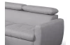 Rohová sedacia súprava Pedro Mini, svetlo šedá látka, ľavý roh
