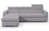 Rohová sedacia súprava Pedro Mini, svetlo šedá látka, ľavý roh