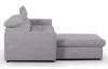 Rohová sedacia súprava Pedro Mini, svetlo šedá látka, ľavý roh
