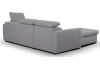 Rohová sedacia súprava Pedro Mini, svetlo šedá látka, ľavý roh
