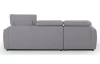 Rohová sedacia súprava Pedro Mini, svetlo šedá látka, ľavý roh