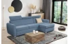 Rohová sedacia súprava Mistic, denimovo modrá látka