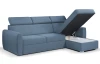 Rohová sedacia súprava Mistic, denimovo modrá látka