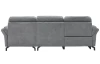 Rohová sedacia súprava Kos, holubia sivá látka, pravý roh, s elektrickým polohovaním