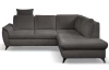 Rohová sedací souprava Geneva, tmavo šedá látka, pravý roh