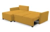 Rohová sedacia súprava Livorno, horčicovo žltá látka