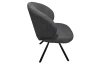 Otočná jedálenská stolička Beatris, tmavo šedá štruktúrovaná látka