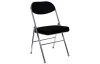 Skladacia stolička Liana, čierna ekokoža