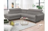 Rohová sedacia súprava Othello, myšia šedá látka, ľavý roh