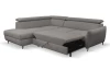 Rohová sedacia súprava Othello, myšia šedá látka, ľavý roh