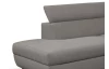 Rohová sedacia súprava Othello, myšia šedá látka, ľavý roh