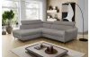 Rohová sedacia súprava Othello, myšia šedá látka, ľavý roh
