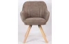 Jedálenská stolička Chrissy, svetlo hnedá vintage látka