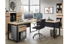 Rohový písací stôl Memphis, dub artisan/grafit