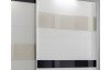 Šatníková skriňa Mondrian, 225 cm, biela / sivá / béžová