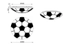 Stropné LED osvetlenie Kloppi, motív futbalová lopta