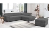 Rohová sedacia súprava Speedway, dymovo šedá látka, pravý roh