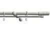 Garniža dvojradová s krúžkami Timo 240 cm, biela lesklá