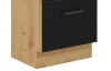 Dolná zásuvková kuchynská skrinka Modena, 40 cm, dub artisan/čierna