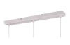 Závesné stropné osvetlenie Bidar 71 cm, biely kov/drevo, 3 svietidlá