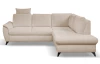 Rohová sedacia súprava Geneva, svetlo béžová látka, pravý roh