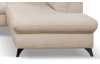 Rohová sedacia súprava Geneva, svetlo béžová látka, pravý roh
