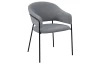 Jedálenská stolička Inga, holubia sivá štruktúrovaná látka