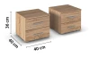 Set nočných stolíkov (2 ks) Isotta, dub sonoma