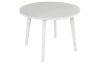 Okrúhly jedálenský stôl Norveg 100 cm, bielená borovica/biely