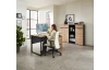 Písací stôl so zásuvkami Memphis 150 cm, dub artisan/grafit